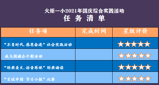 【火一动态】我爱您，我的国 |火炬一小2021年国庆综合实践活动